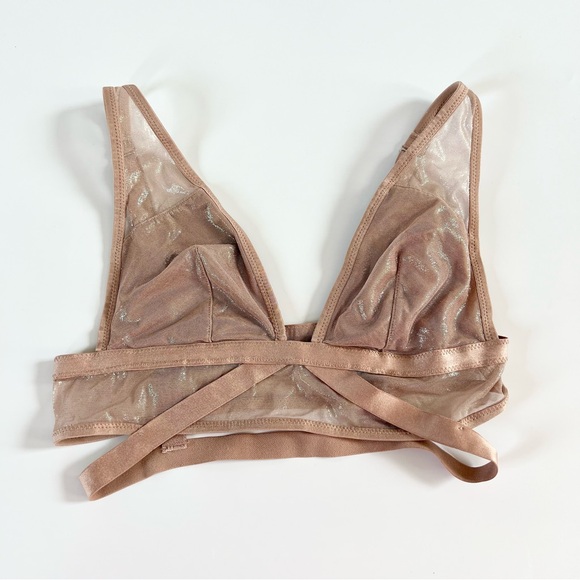 Victoria’s Secret “bralette” Small beige shiny glow - Picture 1 of 4
